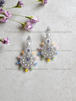 Load image into Gallery viewer, Statement Chandelier Earrings in Silver
