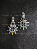 Load image into Gallery viewer, Statement Chandelier Earrings in Silver
