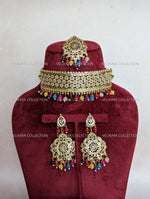 Load image into Gallery viewer, Preet Punjabi Jadau Choker Necklace with Earrings &amp; Tikka
