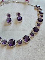 Load image into Gallery viewer, Gema Purple Necklace Set
