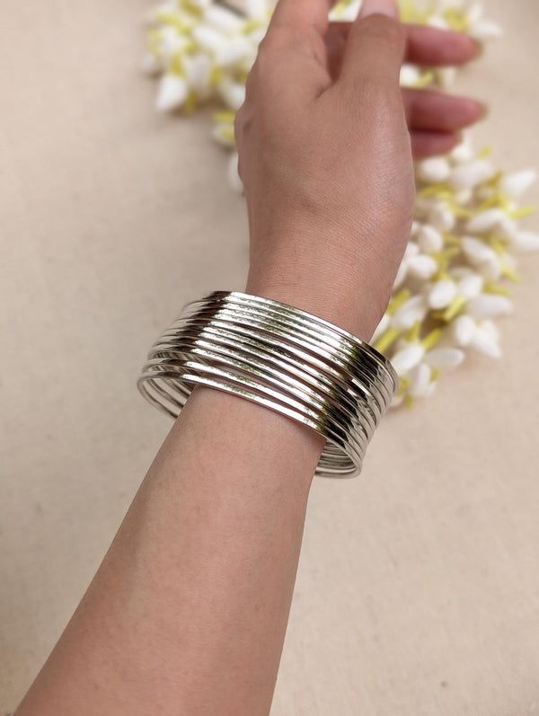 Mimi Silver Bangles Set