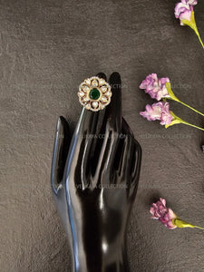 Gold Kundan AD Rings
