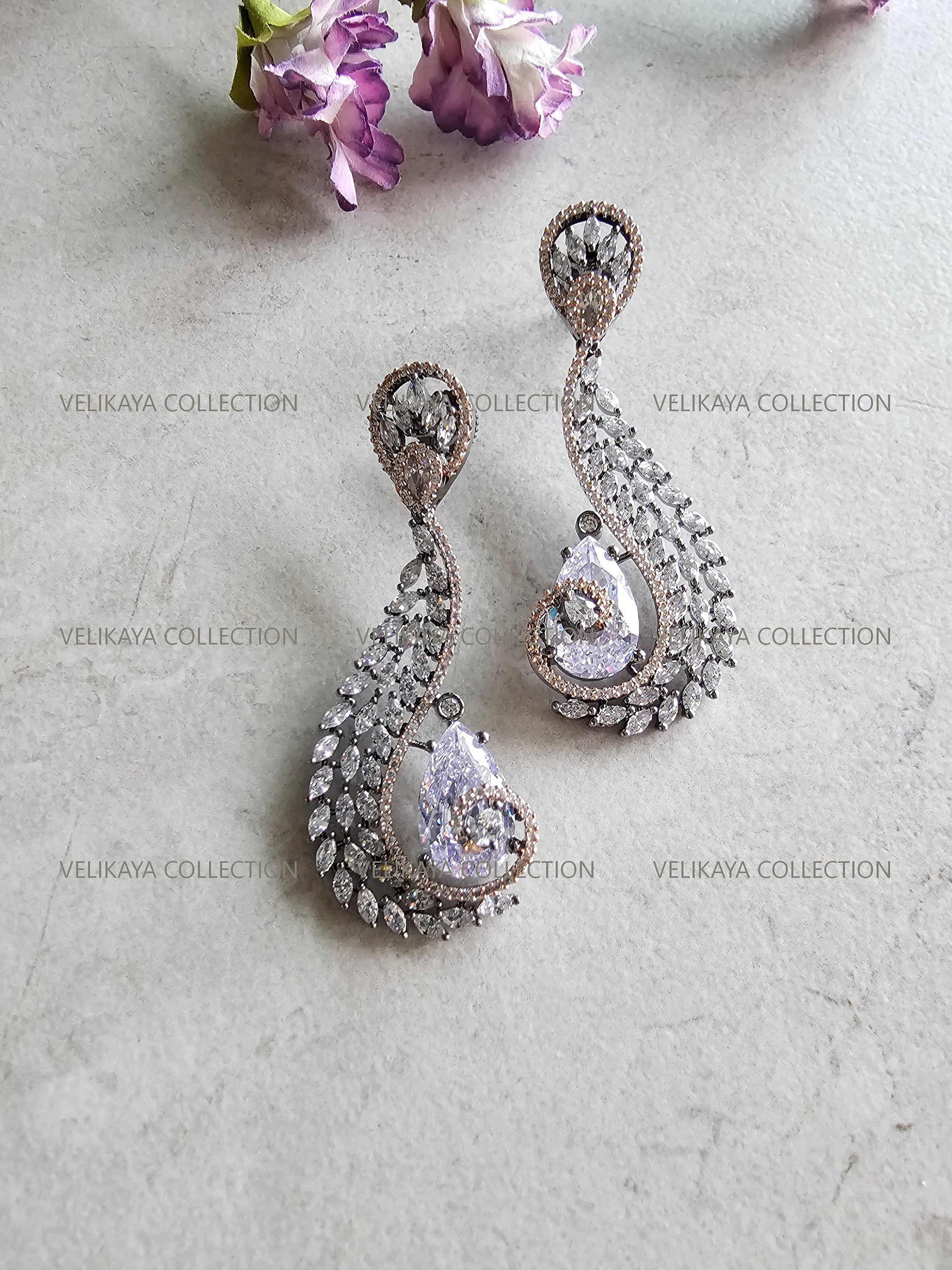 Statement Diana CZ Earrings