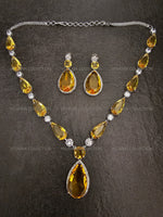 Load image into Gallery viewer, Venus Yellow Crystal Necklace Set
