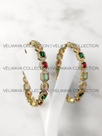 Load image into Gallery viewer, Multicolor Gold Plated Zirconia Bangles
