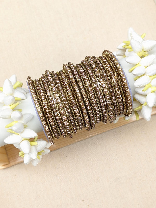 Kangna Antique Gold Bangles Set