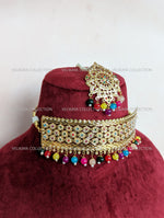 Load image into Gallery viewer, Preet Punjabi Jadau Choker Necklace with Earrings &amp; Tikka
