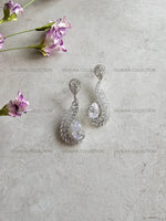 Load image into Gallery viewer, Zirconia Silver Angel Wings Earrings
