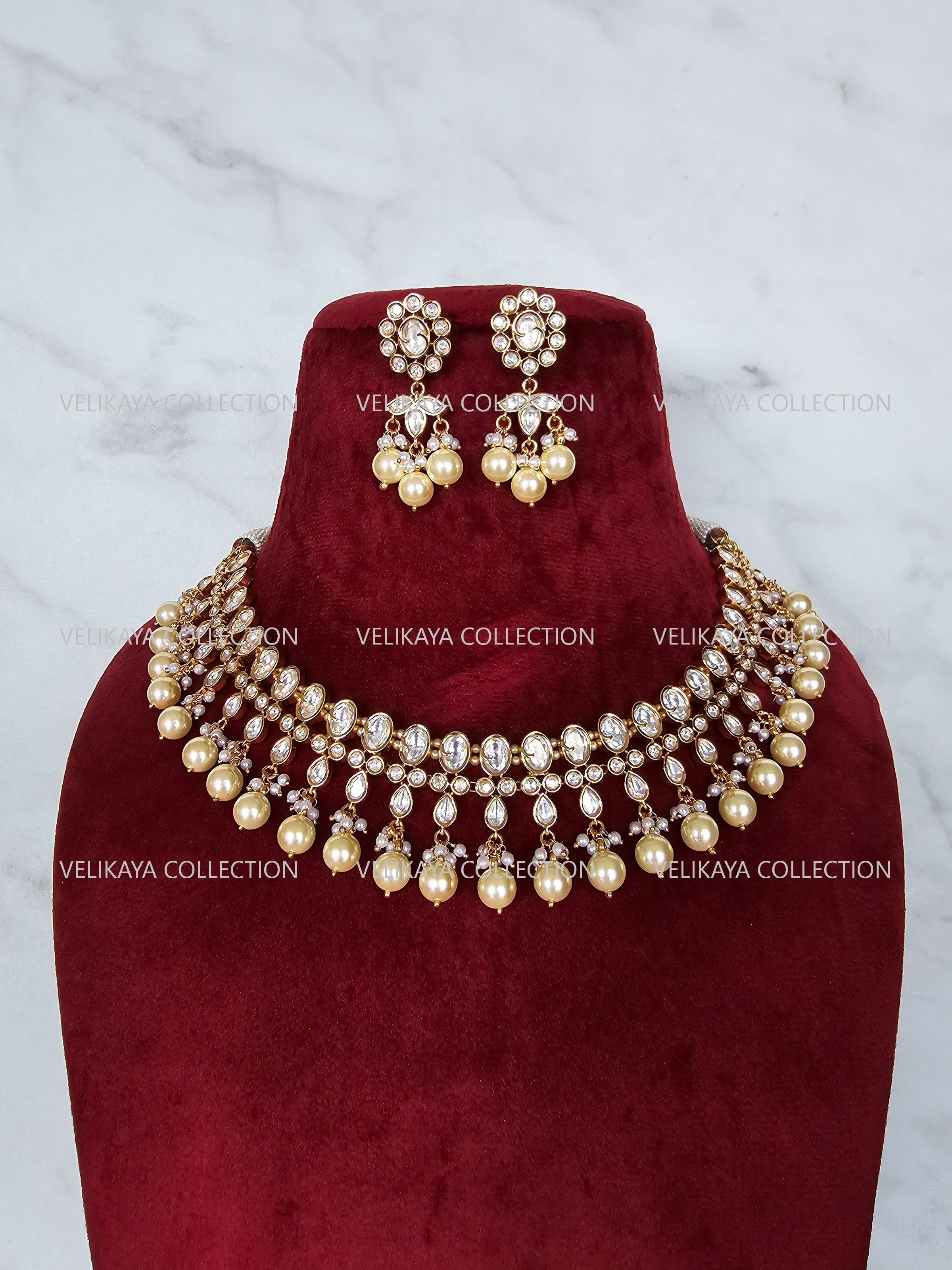 Shanaya Gold Plated Kundan Necklace Set