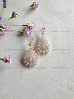 Load image into Gallery viewer, Large Statement Hanging Earrings in Rose Gold
