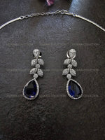 Load image into Gallery viewer, Sophia Blue  CZ Diamond Necklace Set
