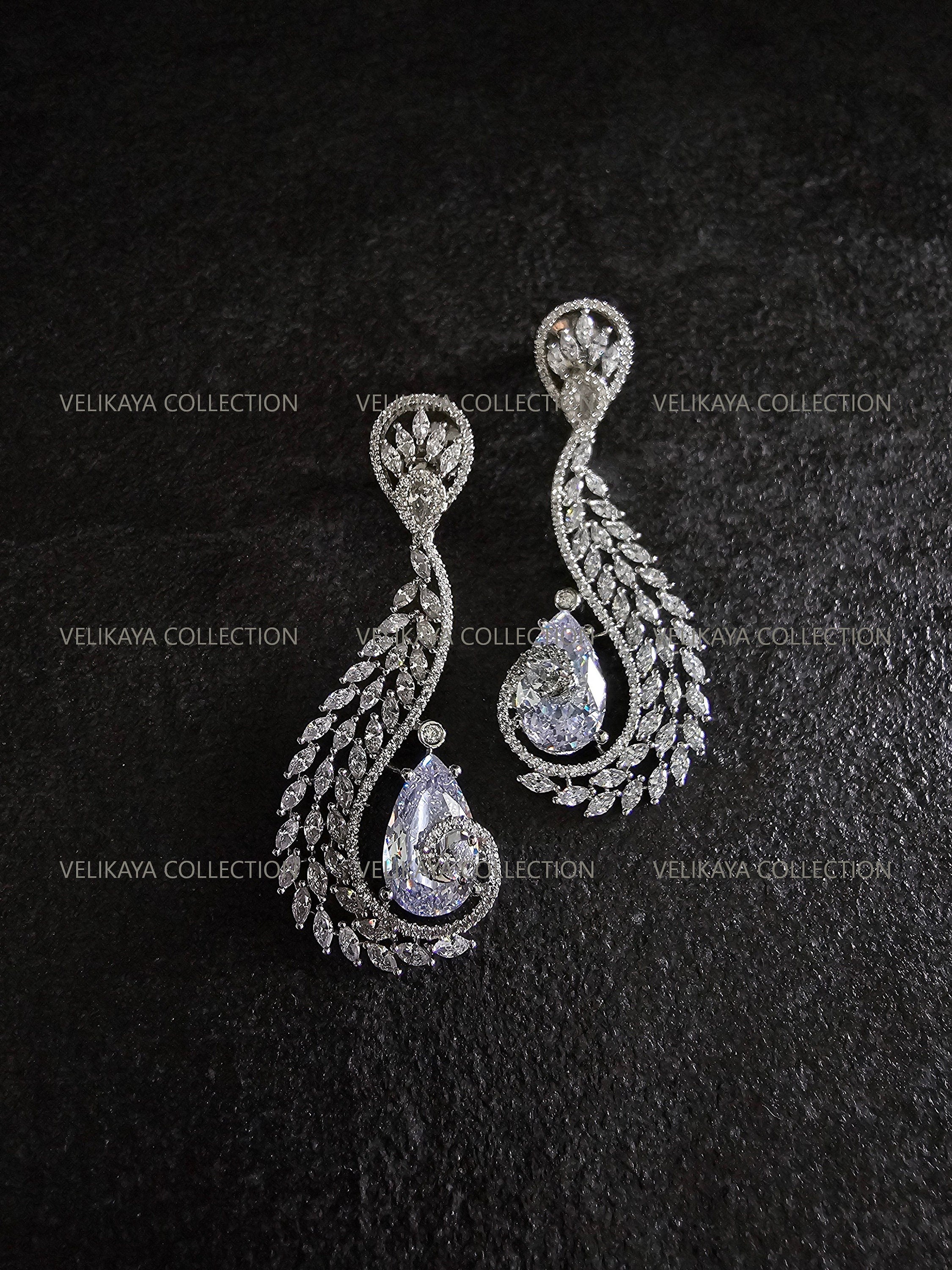 Diana CZ Earrings in Silver