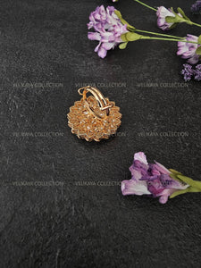 Gold Star Kundan Ring