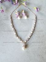 Load image into Gallery viewer, Victorian Pearl Necklace &amp; Earrings Set
