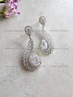 Load image into Gallery viewer, Diana CZ Earrings in Silver
