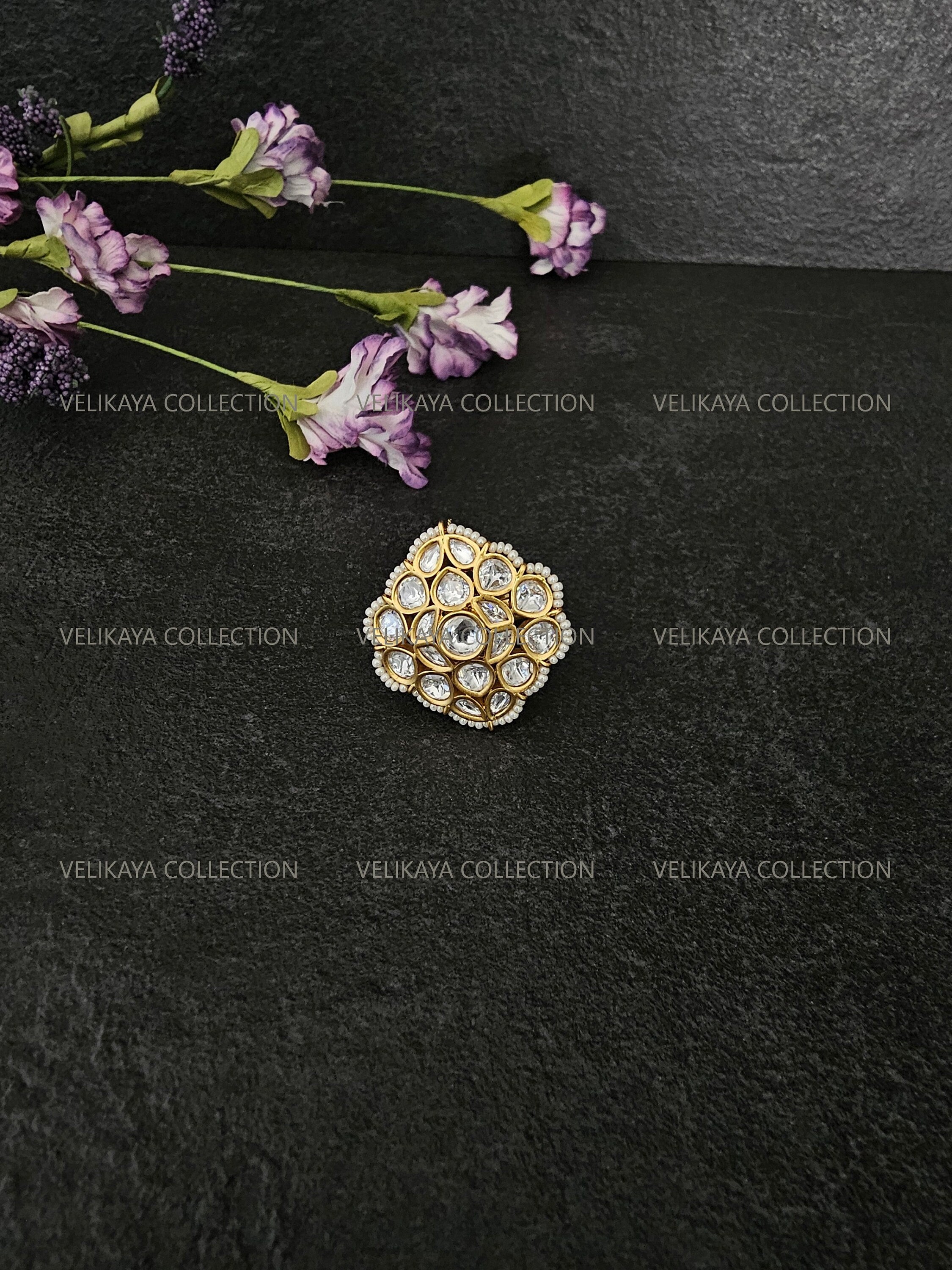 Firdaus Gold Kundan Ring
