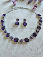 Load image into Gallery viewer, Gema Purple Necklace Set
