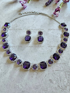 Gema Purple Necklace Set