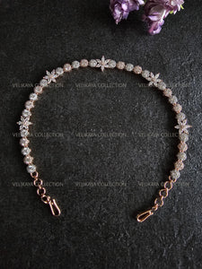 Indian Hair Jewelry Rose Gold CZ Diamond Headband