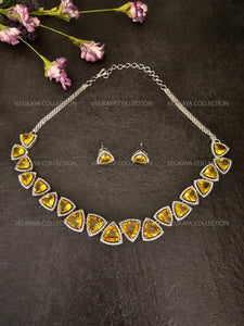 Matrix Yellow Necklace Set