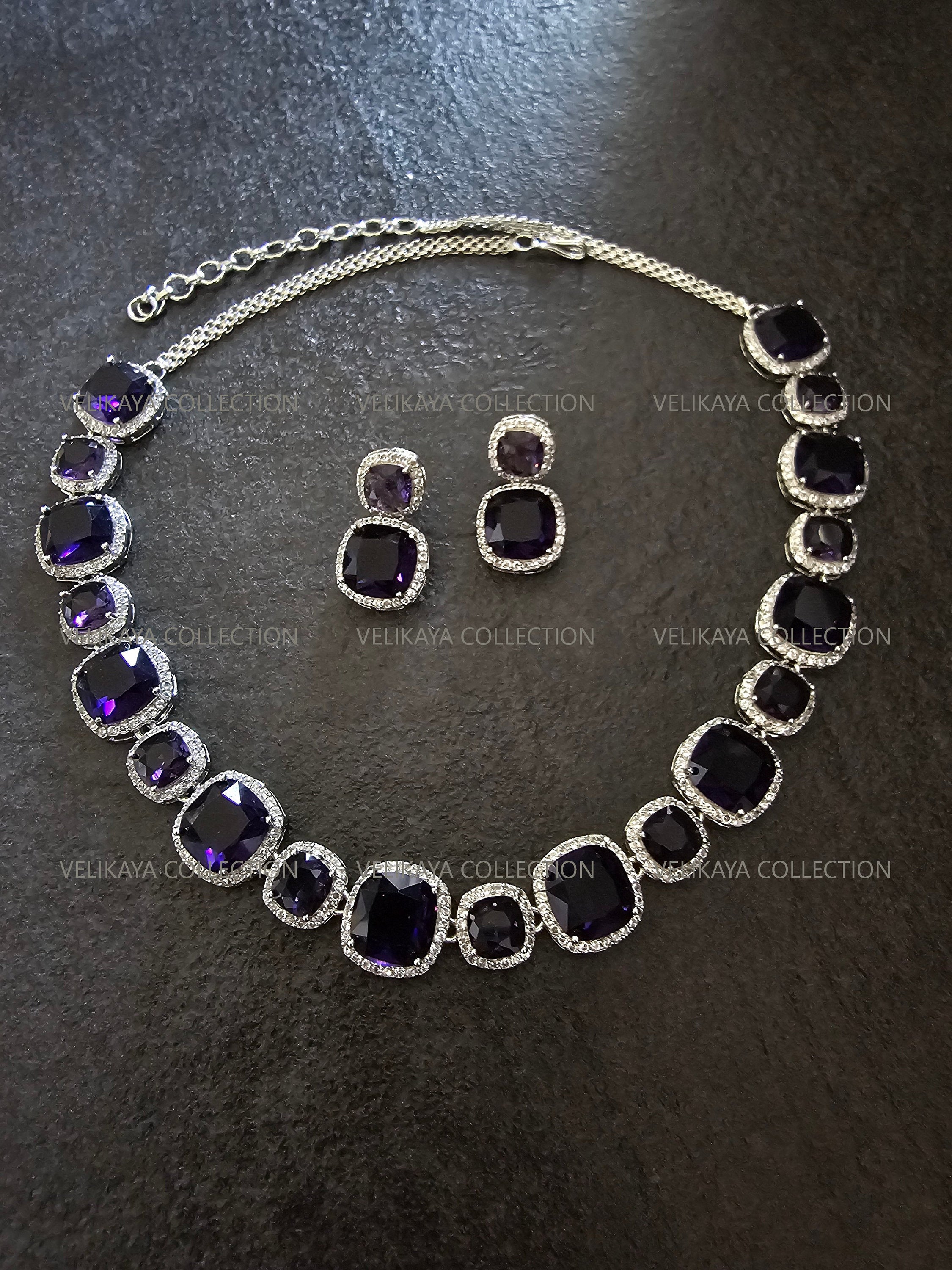 Gema Purple Necklace Set