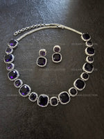 Load image into Gallery viewer, Gema Purple Necklace Set
