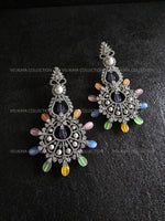 Load image into Gallery viewer, Statement Chandelier Earrings in Silver
