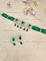 Load image into Gallery viewer, Emerald Victorian Choker Necklace Set
