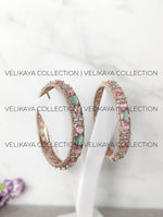 Load image into Gallery viewer, Pink &amp; Mint American Diamond Bangles
