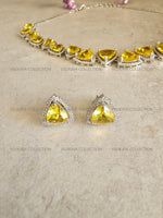 Load image into Gallery viewer, Matrix Yellow Necklace Set
