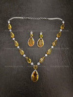 Load image into Gallery viewer, Venus Yellow Crystal Necklace Set
