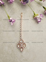 Load image into Gallery viewer, Asher Rose Gold Kundan CZ Diamond Tikka
