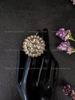 Load image into Gallery viewer, Gold Star Kundan Ring
