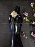 Load image into Gallery viewer, Meenakari Kundan Ring - Gold Pink
