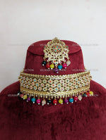 Load image into Gallery viewer, Preet Punjabi Jadau Choker Necklace with Earrings &amp; Tikka
