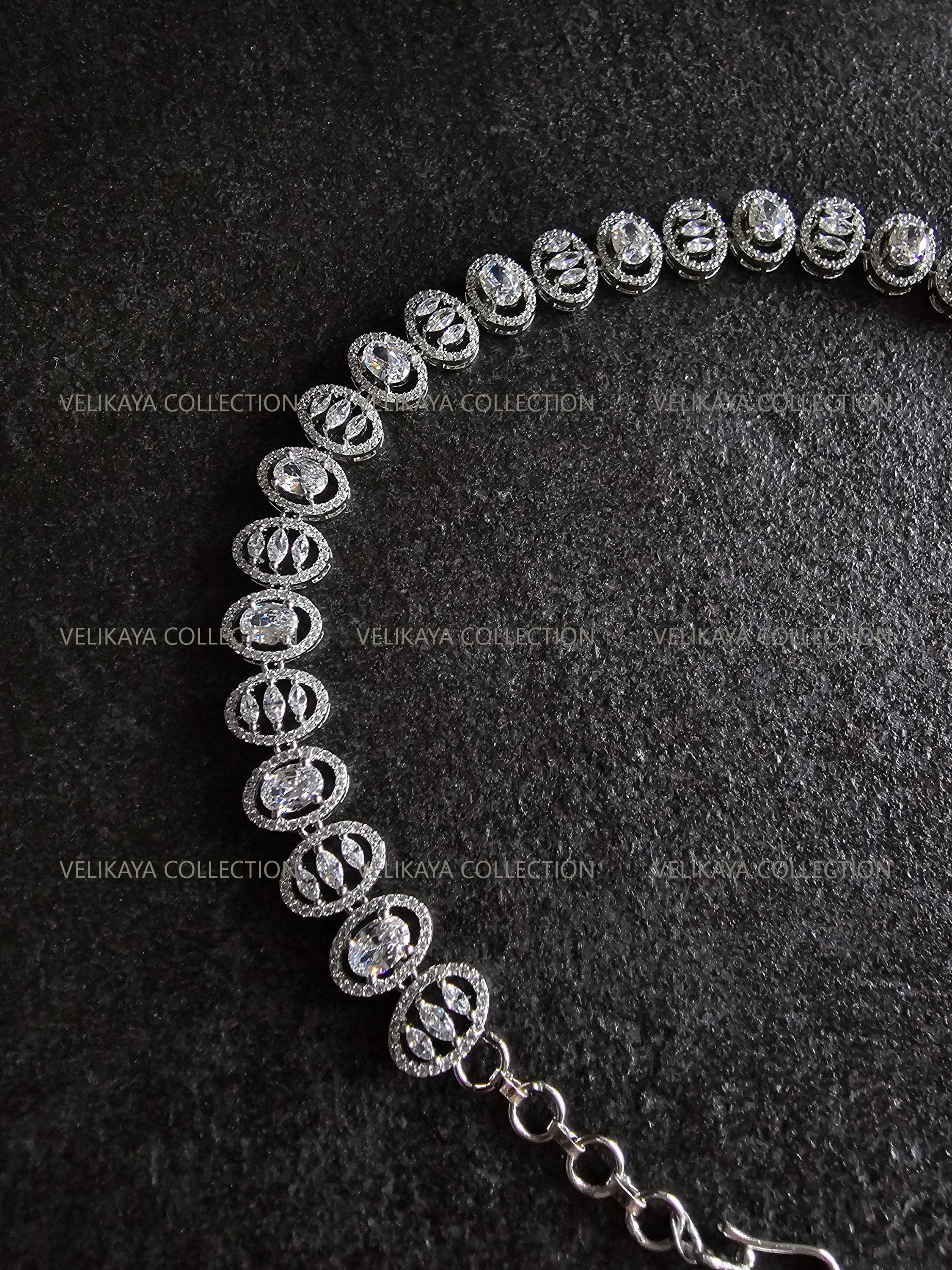 Bridal Hair Jewelry Silver CZ Diamond Headband