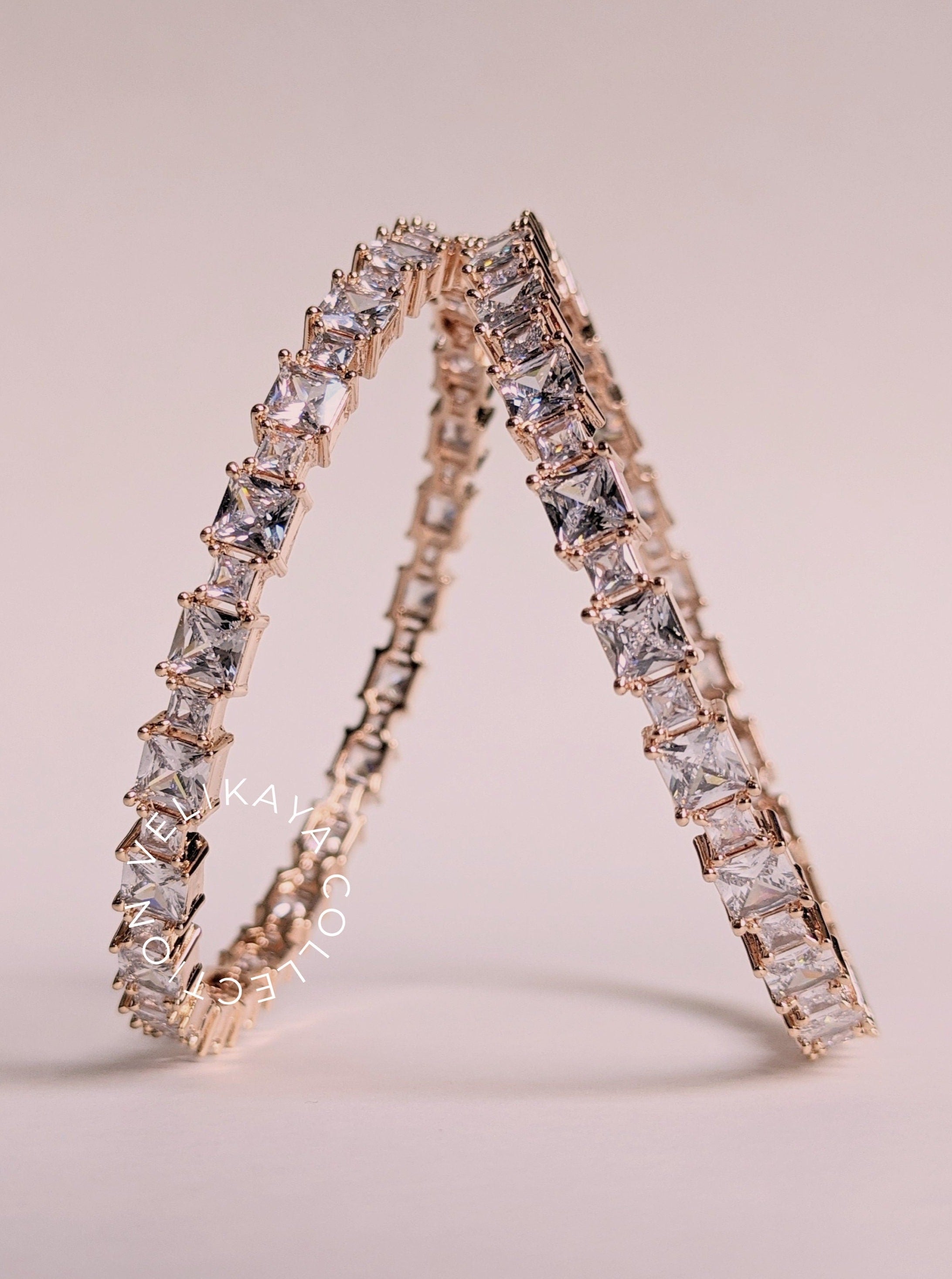 Rose Gold Diamante Bracelets