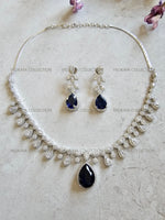 Load image into Gallery viewer, Sophia Blue  CZ Diamond Necklace Set
