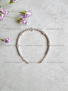 Indian Hair Jewelry Rose Gold CZ Diamond Headband