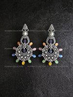 Load image into Gallery viewer, Statement Chandelier Earrings in Silver
