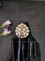 Load image into Gallery viewer, Meenakari Kundan Ring - Ruby White
