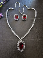 Load image into Gallery viewer, Inaya Ruby Pendant Necklace &amp; Earrings
