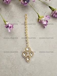 Asher Gold Kundan CZ Diamond Tikka