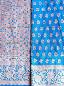 Blue Banarasi Saree and Blouse