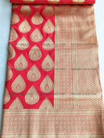 Load image into Gallery viewer, Red &amp; Gold Banarasi Saree with Blouse
