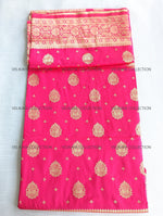 Load image into Gallery viewer, Pink Silk Saree with Gold Border
