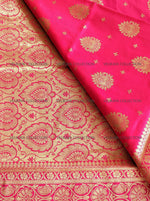 Load image into Gallery viewer, Pink Silk Saree with Gold Border
