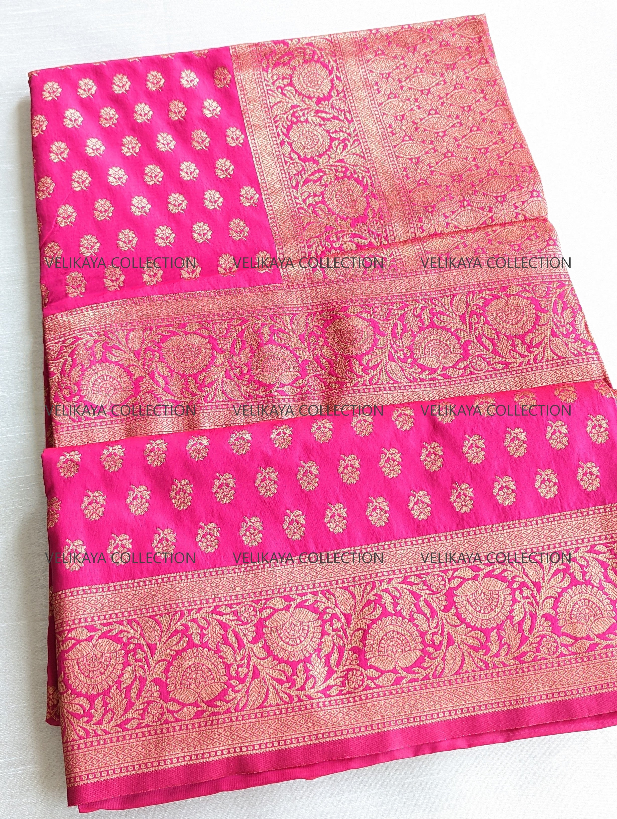 Pink Silk Saree with Blouse