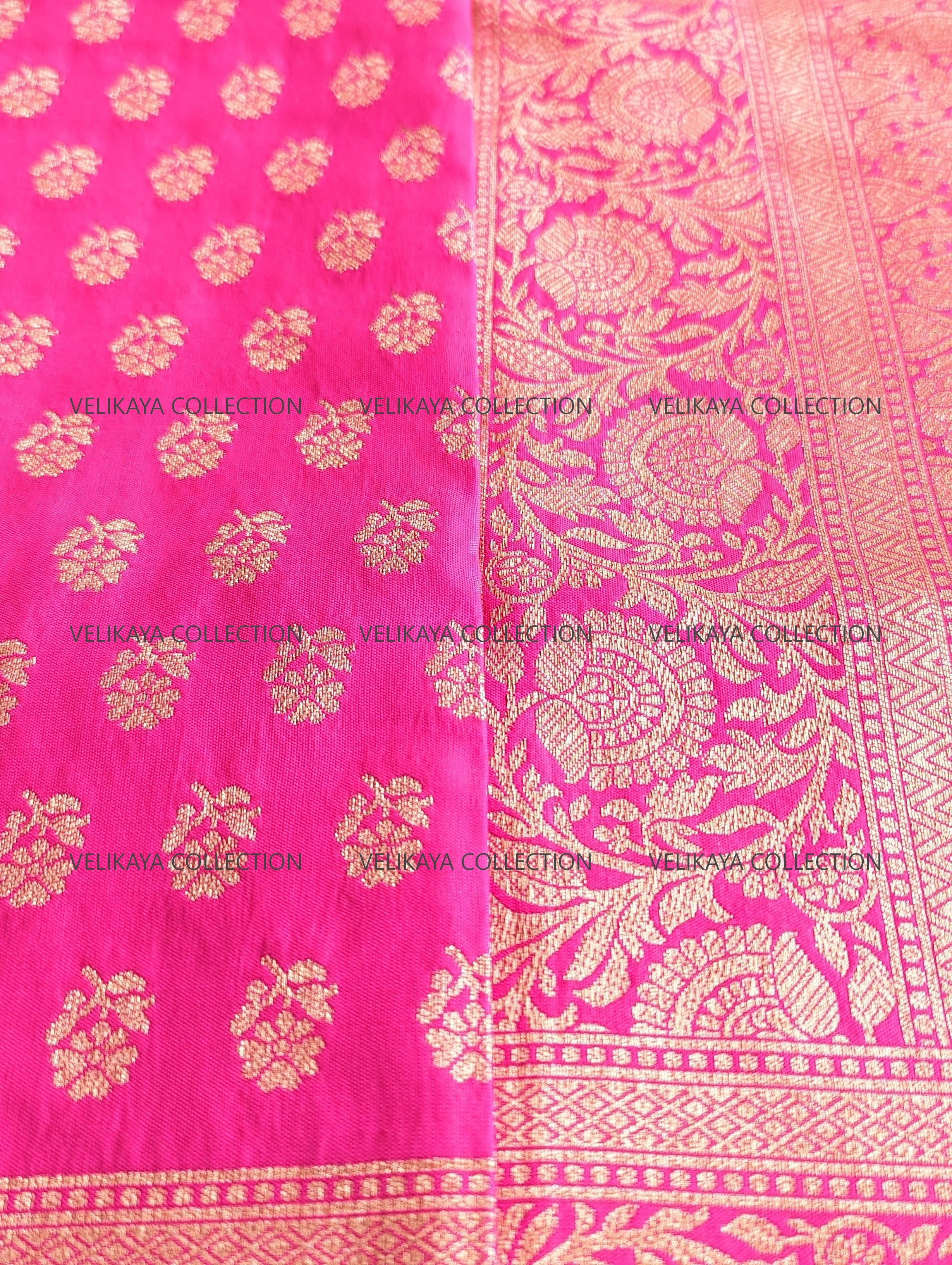 Pink Silk Saree with Blouse