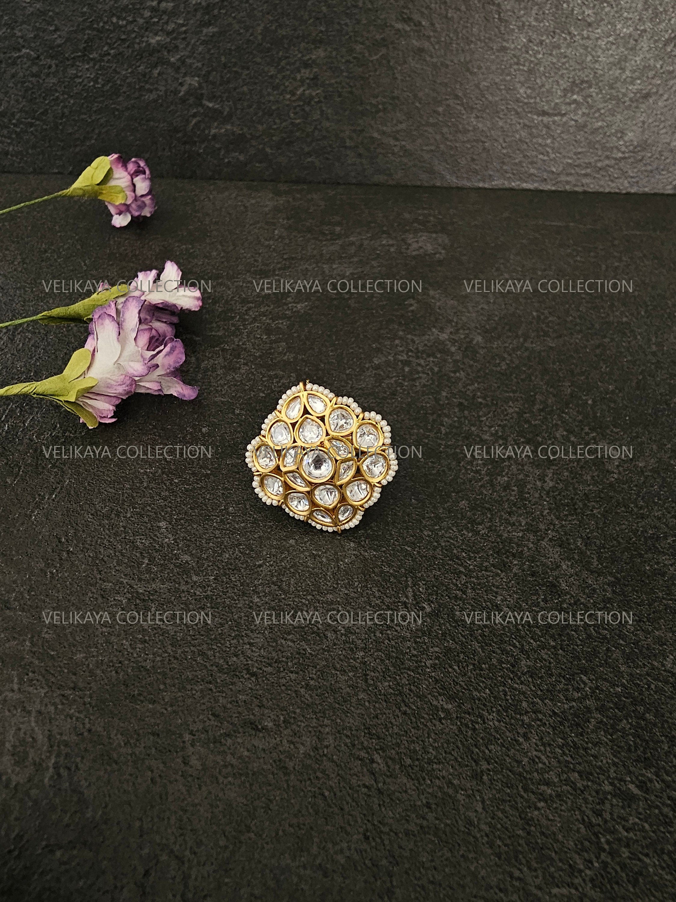 Firdaus Gold Kundan Ring